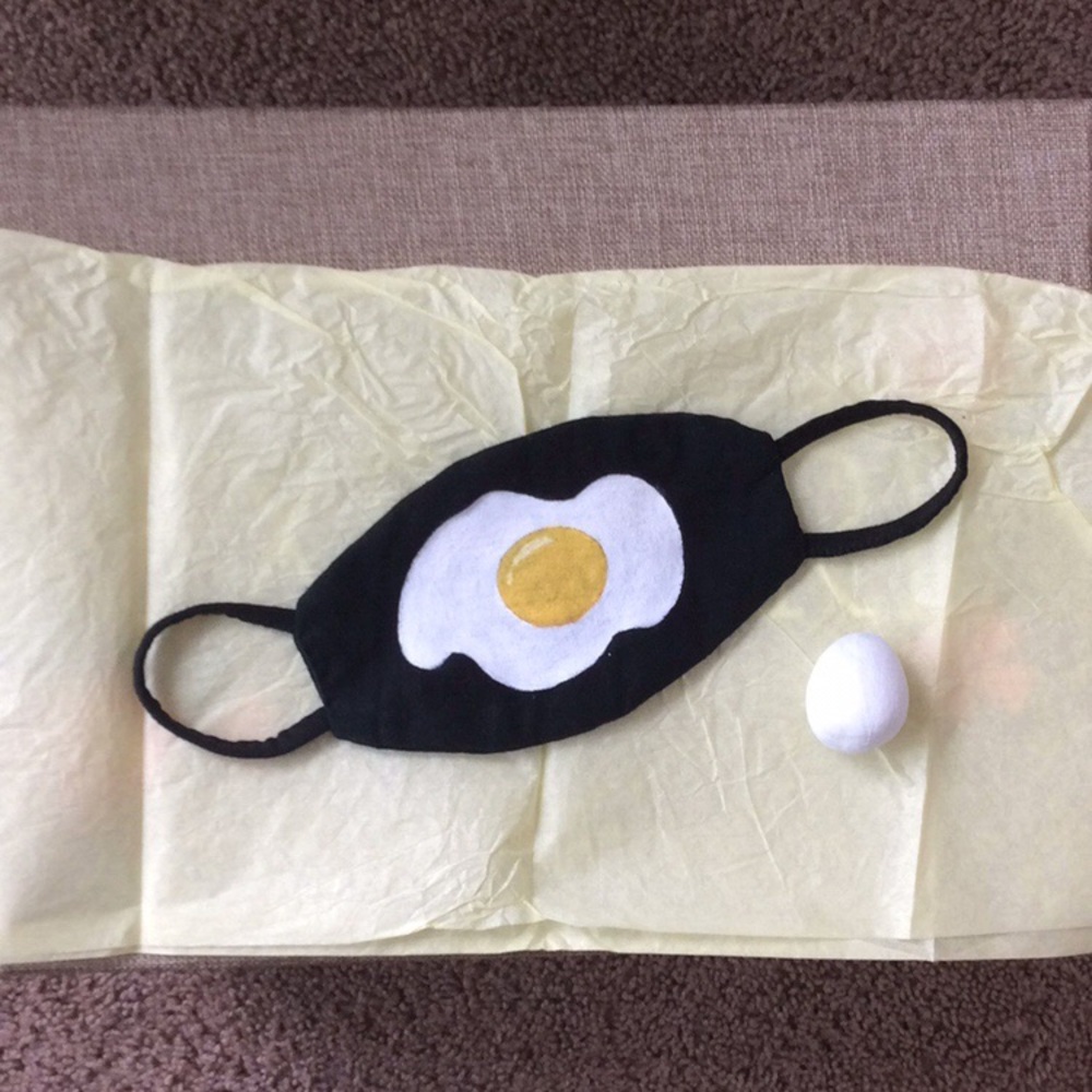 Egg and k-pop handmade face masks